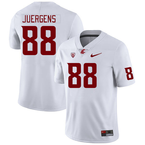 Men #88 Mason Juergens Washington State Cougars College Football Jerseys Stitched Sale-White - Click Image to Close